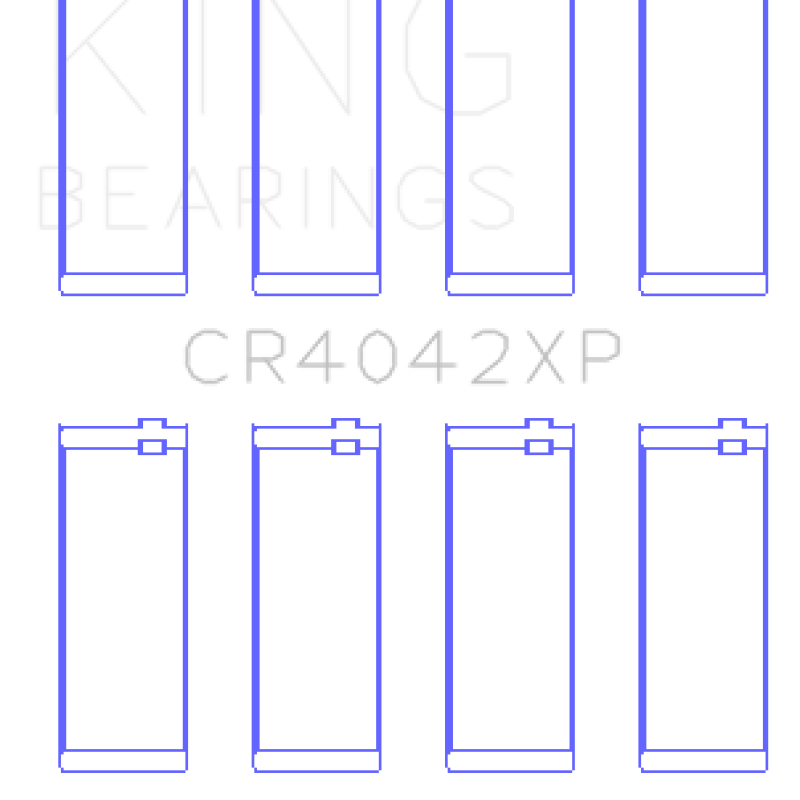 King Engine Bearings GCR4042XP.026 - KINGCR4042XP.026 - King BMW M40/M42/M43/M44 1.6L/1.8L/1.9L Connecting Rod Bearings (Set of 4) - Size +.026mm - Shipped in Europe - Tuningsupply.com