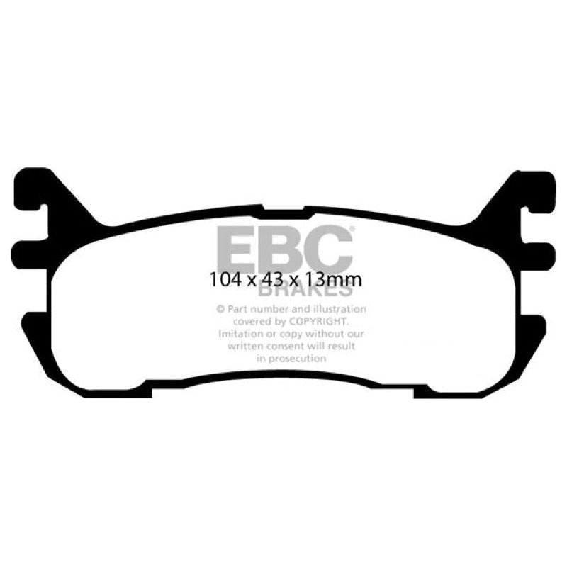 EBC DP41003R - EBCDP41003R - EBC 97-02 Ford Escort 2.0 Yellowstuff Rear Brake Pads - Shipped in Europe - Tuningsupply.com