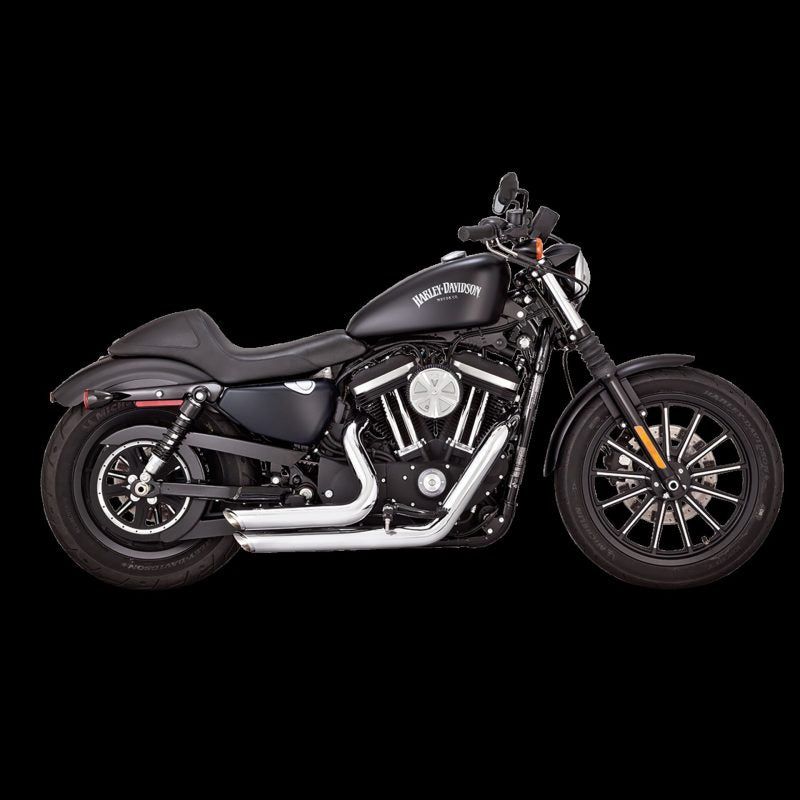 Vance and Hines 17329 - VAH17329 - Vance & Hines HD Sportster 14-22 Shortshots Stag Chrome Full System Exhaust - Shipped in Europe - Tuningsupply.com
