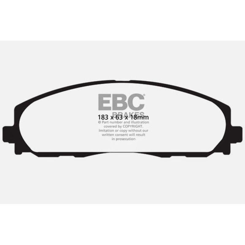 EBC ED91888 - EBCED91888 - EBC 2016+ Chrysler Pacifica (Ru) 3.6L Extra Duty Front Brake Pads - Shipped in Europe - Tuningsupply.com