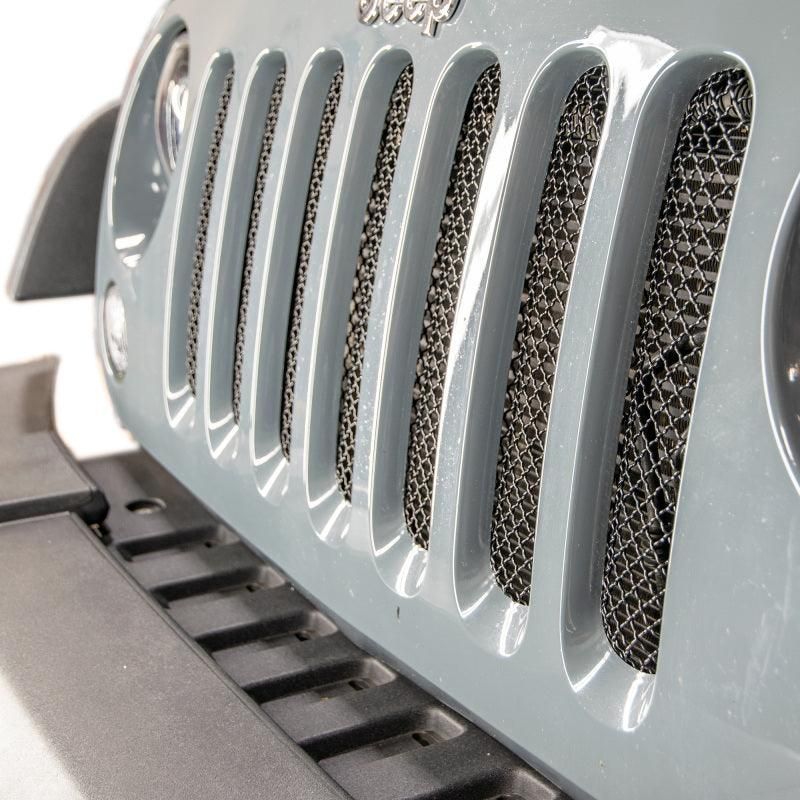 DV8 Offroad D-JP-190010-BK - DVED-JP-190010-BK - DV8 Offroad 2007-2018 Jeep JK Black Mesh Grille - Shipped in Europe - Tuningsupply.com