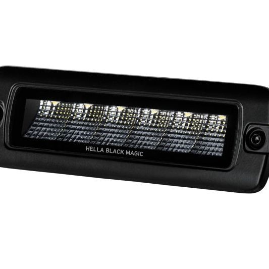 Hella LA358176221 - HELLA358176221 - Hella Universal Black Magic 6 L.E.D. Flush Mount Mini Light Bar - Flood Beam - Shipped in Europe - Tuningsupply.com