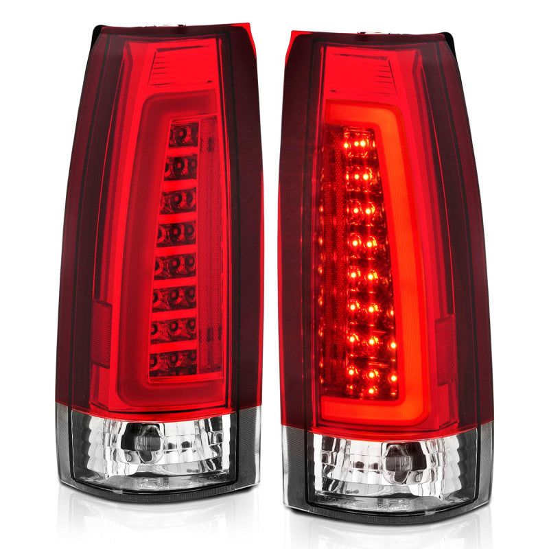 ANZO 311346 - ANZ311346 - ANZO 1999-2000 Cadillac Escalade LED Taillights Chrome Housing Red/Clear Lens Pair - Shipped in Europe - Tuningsupply.com