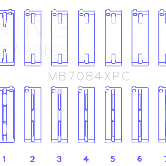 King Engine Bearings GMB7084XPC - KINGMB7084XPC - King Engine Bearings Toyota 2JZGE/2JZGTE 24V 3.0L pMaxKote Performance Main Bearing Set - Size STD - Shipped in Europe - Tuningsupply.com
