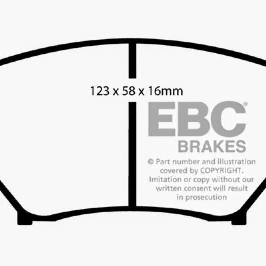 EBC DP41452R - EBCDP41452R - EBC 01-03 Mazda Miata MX5 1.8 (Sports Suspension) Yellowstuff Front Brake Pads - Shipped in Europe - Tuningsupply.com