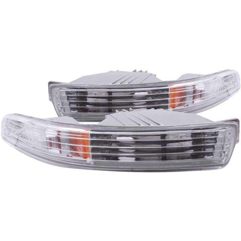 ANZO 511020 - ANZ511020 - ANZO 1994-1997 Acura Integra Euro Parking Lights Chrome w/ Amber Reflector - Shipped in Europe - Tuningsupply.com