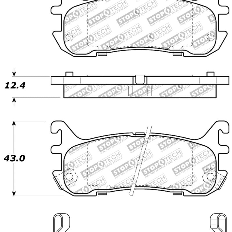Stoptech 309.06360 - STO309.06360 - StopTech Performance 94-97/99-05 Miata w/ Normal Suspension Rear Brake Pads D636 - Shipped in Europe - Tuningsupply.com