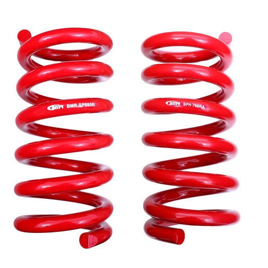 BMR Suspension SPH767R - BMRSPH767R - BMR 18-20 S550 Mustang GT MagneRide/15-20 GT350 Lowering Spring Set of Rear only - Red - Shipped in Europe - Tuningsupply.com