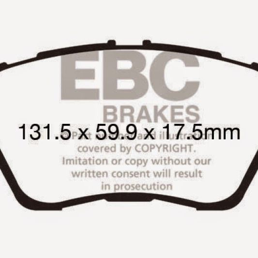 EBC DP42149R - EBCDP42149R - EBC 13+ Ford Fiesta 1.6 Turbo ST Yellowstuff Front Brake Pads - Shipped in Europe - Tuningsupply.com