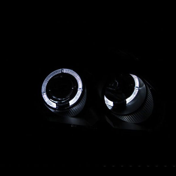 ANZO 121068 - ANZ121068 - ANZO 1996-1998 Honda Civic Projector Headlights w/ Halo Black - Shipped in Europe - Tuningsupply.com