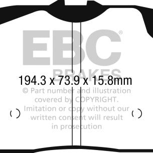 EBC DP32277C - EBCDP32277C - EBC 18-19 Audi S4 / S5 Redstuff Ceramic Low Dust Front Brake Pads - Shipped in Europe - Tuningsupply.com