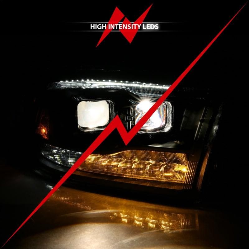 ANZO 111442 - ANZ111442 - ANZO 2009-2018 Dodge Ram 1500 Projector H.L. Switchback Chrome Amber - Shipped in Europe - Tuningsupply.com