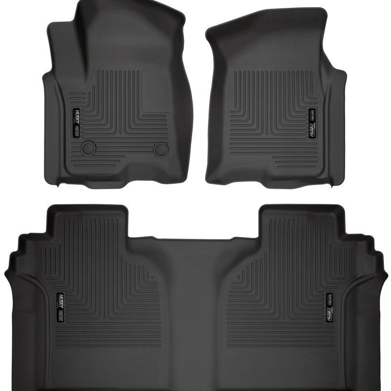 Husky Liners 94021 - HSL94021 - Husky Liners 19-23 Chevrolet Silverado 1500 Crew Cab WeatherBeater Blk Front & 2nd Seat Floor Liners - Shipped in Europe - Tuningsupply.com