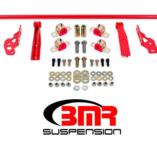 BMR Suspension SB042R - BMRSB042R - BMR 11-14 S197 Mustang Rear Hollow 25mm Adj. Sway Bar Kit w/ Bushings - Red - Shipped in Europe - Tuningsupply.com