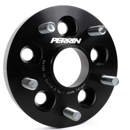 Perrin Performance PSP-WHL-220BK - PERPSP-WHL-220BK - PERRIN Subaru/Toyota/Scion 20mm Wheel Adapter (Bolt-On Type) 5x100 to 5x114.3 w/56mm Hub - Pair - Shipped in Europe - Tuningsupply.com