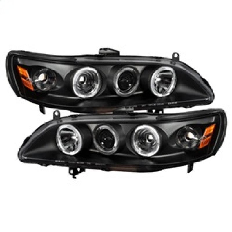 SPYDER 5010728 - SPY5010728 - Spyder Honda Accord 98-02 1PC Projector Headlights LED Halo Amber Reflector Blk PRO-YD-HA98-AM-BK - Shipped in Europe - Tuningsupply.com