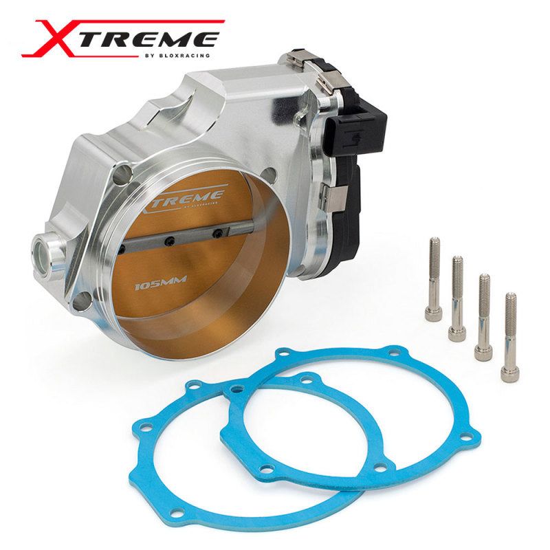 BLOX Racing BXIM-00255-SI - BLOBXIM-00255-SI - BLOX Racing 2015+ Dodge Hellcat / Jeep Trackhawk 6.2L 105mm Electronic Billet Throttle Body - Silver - Shipped in Europe - Tuningsupply.com