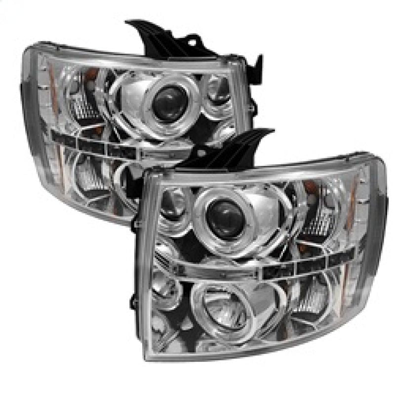 SPYDER 5009500 - SPY5009500 - Spyder Chevy Silverado 1500 07-13 Projector Headlights LED Halo LED Chrm PRO-YD-CS07-HL-C - Shipped in Europe - Tuningsupply.com