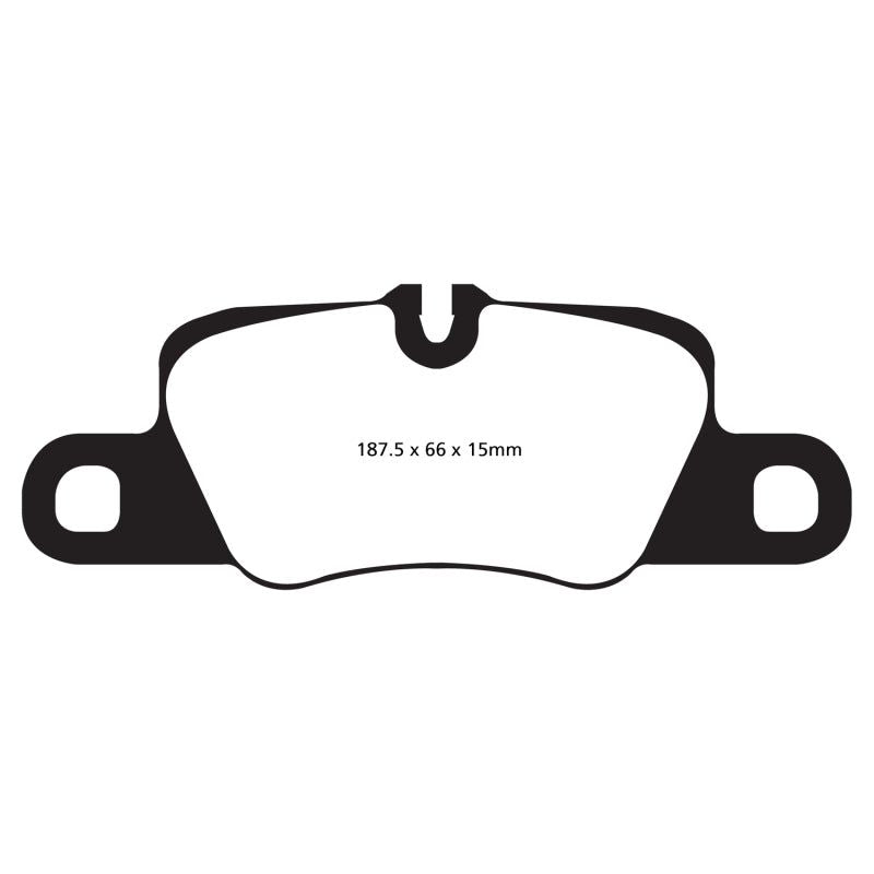 EBC DP31858C - EBCDP31858C - EBC 12-15 Porsche 911 (991) (Cast Iron Rotor only) 3.8 Carrera S Redstuff Rear Brake Pads - Shipped in Europe - Tuningsupply.com
