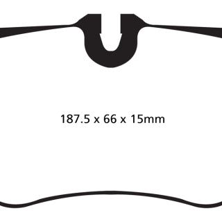 EBC DP41858R - EBCDP41858R - EBC 12-15 Porsche 911 (991) (Cast Iron Rotor only) 3.8 Carrera S Yellowstuff Rear Brake Pads - Shipped in Europe - Tuningsupply.com