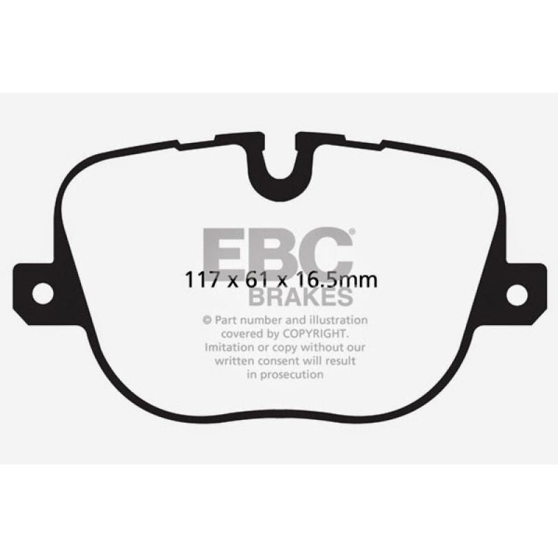 EBC DP62068 - EBCDP62068 - EBC 10-12 Land Rover Range Rover 5.0 Supercharged Greenstuff Rear Brake Pads - Shipped in Europe - Tuningsupply.com