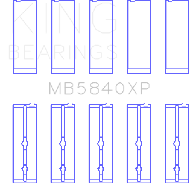 King Engine Bearings GMB5840XP - KINGMB5840XP - King Engine Bearings Chrysler/Dodge Gen 3 Hemi 5.7L/6.1L/6.4L Crankshaft Main Bearing Set (Set of 5) - Shipped in Europe - Tuningsupply.com