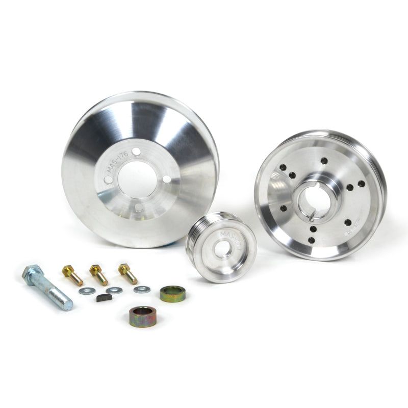 BBK 1555 - BBK1555 - BBK 96-01 Mustang 4.6 GT Cobra Underdrive Pulley Kit - Lightweight CNC Billet Aluminum (3pc) - Shipped in Europe - Tuningsupply.com