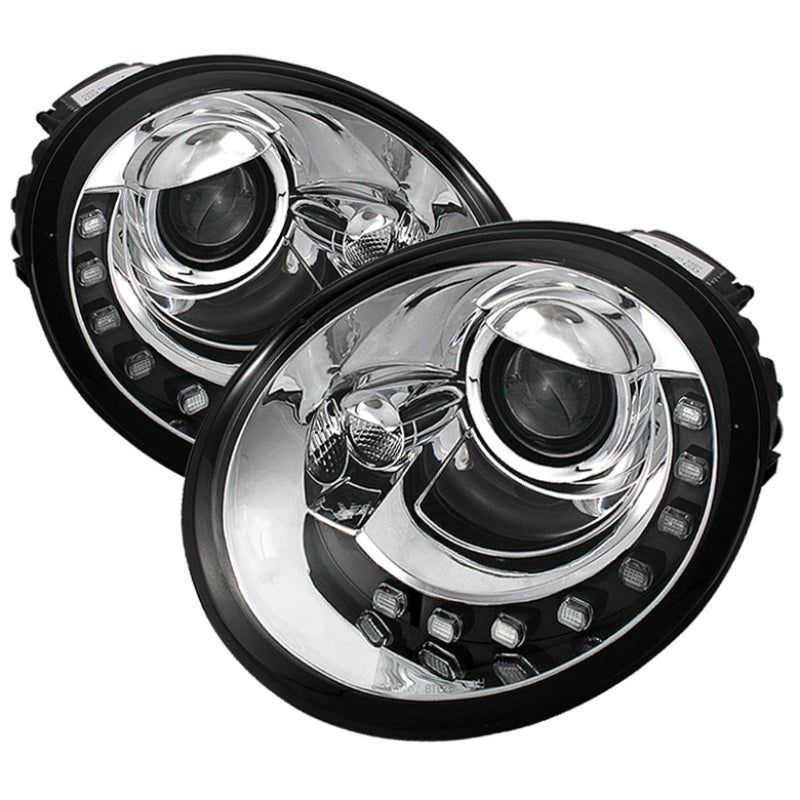 SPYDER 5080554 - SPY5080554 - Spyder Volkswagen Beetle 1998-2005 Projector Headlights DRL Chrome PRO-YD-VB98-DRL-C - Shipped in Europe - Tuningsupply.com
