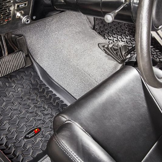 Rugged Ridge 12920.21 - RUG12920.21 - Rugged Ridge Floor Liner Front Black 1976-1983 Jeep CJ-5 - Shipped in Europe - Tuningsupply.com