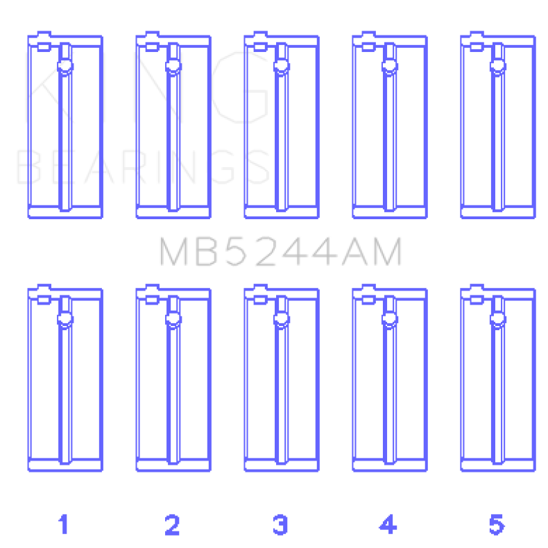 King Engine Bearings GMB5244AM - KINGMB5244AM - King Honda 91CI/1.5L D15A2/D15A3/D15B1/D15B2/D15B7/D15B8/D15Z1 Main Bearing Set - Size STD - Shipped in Europe - Tuningsupply.com