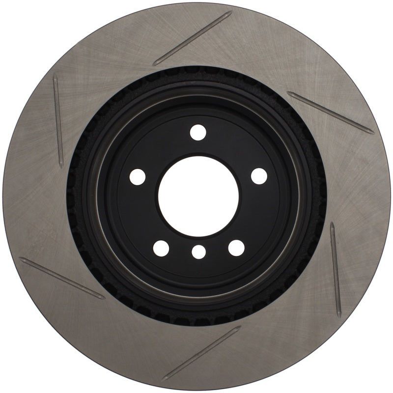 Stoptech 126.34080SL - STO126.34080SL - StopTech Power Slot 06 BMW 330 Series / 07-09 335 Series Rear Left Slotted Rotor - Shipped in Europe - Tuningsupply.com