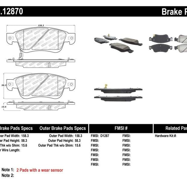 Stoptech 309.12870 - STO309.12870 - StopTech Performance 07-08 Infiniti G35 2WD Sedan / 08 Infiniti G37 Coupe Front Brake Pads - Shipped in Europe - Tuningsupply.com