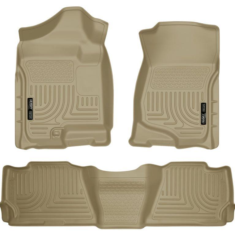 Husky Liners 98263 - HSL98263 - Husky Liners 07-13 GM Escalade ESV/Avalanche/Suburban WeatherBeater Tan Front/2nd Row Floor Liners - Shipped in Europe - Tuningsupply.com