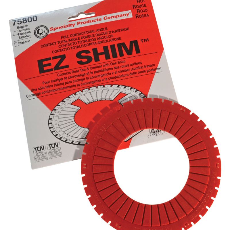 SPC Performance 75800 - SPC75800 - SPC Performance EZ Shim Dual Angle Camber/Toe Shim (Red) - Shipped in Europe - Tuningsupply.com