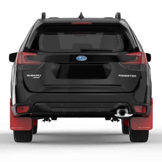 Rally Armor MF52-UR-RD/WH - RALMF52-UR-RD/WH - Rally Armor 19-21 Subaru Forester Red UR Mud Flap w/ White Logo - Shipped in Europe - Tuningsupply.com