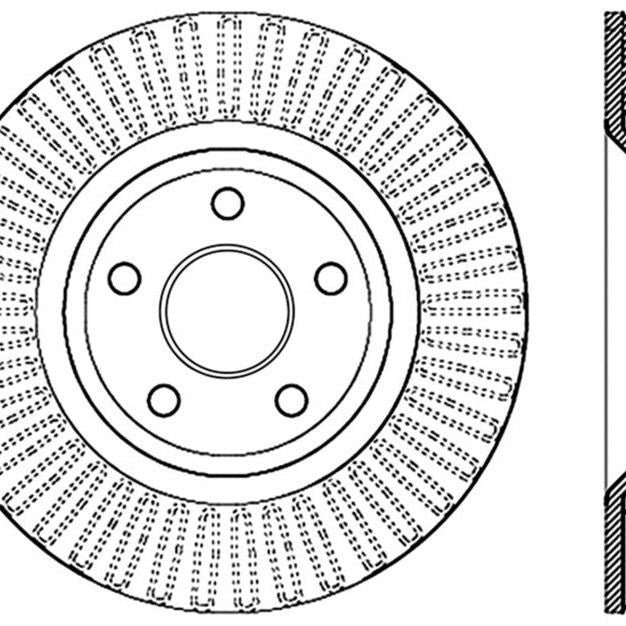 Stoptech 126.58008SL - STO126.58008SL - StopTech Slotted Sport Brake Rotor 11-17 Jeep Grand Cherokee (Excludes SRT8) - Shipped in Europe - Tuningsupply.com