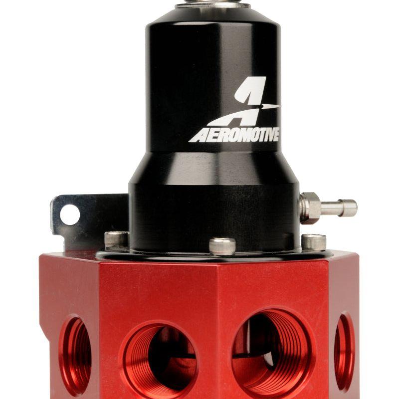 Aeromotive 13133 - AER13133 - Aeromotive Regulator - 30-120 PSI - .500 Valve - 4x AN-08 and AN-10 inlets / AN-10 Bypass - Shipped in Europe - Tuningsupply.com