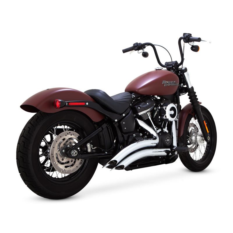 Vance and Hines 26377 - VAH26377 - Vance & Hines 18-22 HD Softail / Street Bob 2-2 PCX Big Radius Full System Exhaust - Chrome - Shipped in Europe - Tuningsupply.com