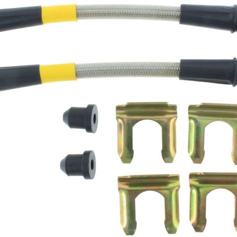 Stoptech 950.33500 - STO950.33500 - StopTech 98-06 Golf 1.8 Turbo/VR6/20th Ann Rear Stainless Steel Brake Line Kit (does not replace all - Shipped in Europe - Tuningsupply.com