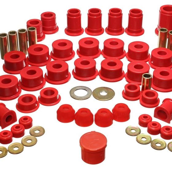Energy Suspension 8.18103R - ENG8.18103R - Energy Suspension 90-95 Toyota 4 Runner 2WD/4WD Red Hyper-Flex Master Bushing Set - Shipped in Europe - Tuningsupply.com
