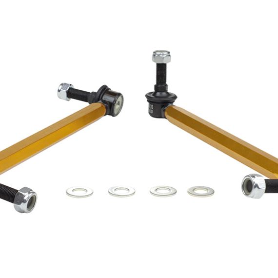 Whiteline KLC169 - WHLKLC169 - Whiteline 05+ Mustang Coupe 8cyl (Inc Shelby GT/ GT500) Front Swaybar Link Kit H/Duty Adj Steel Ball - Shipped in Europe - Tuningsupply.com