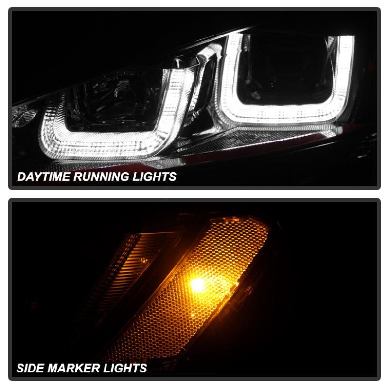 SPYDER 5080592 - SPY5080592 - Spyder Volkswagen Golf VII 14-16 Projector Headlights DRL LED Red Stripe Blk PRO-YD-VG15-RED-DRL-BK - Shipped in Europe - Tuningsupply.com