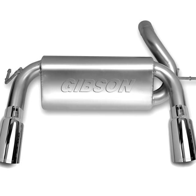 Gibson 17303 - GIB17303 - Gibson 07-17 Jeep Wrangler JK Rubicon 3.6L 2.5in Axle-Back Dual Split Exhaust - Aluminized - Shipped in Europe - Tuningsupply.com