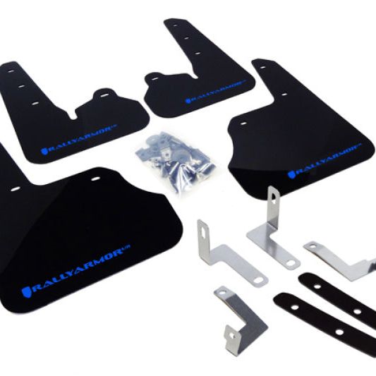 Rally Armor MF22-UR-BLK/BL - RALMF22-UR-BLK/BL - Rally Armor 12-16 Subaru Impreza 4D/5D Black UR Mud Flap w/Blue Logo - Shipped in Europe - Tuningsupply.com