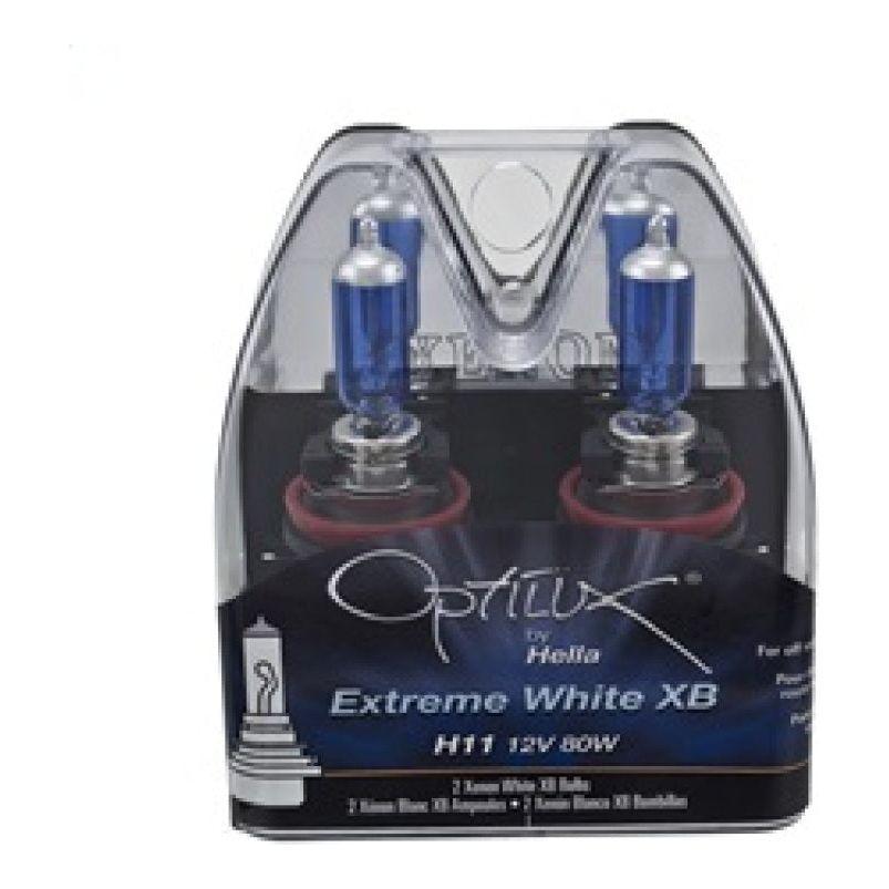 Hella LAH71071032 - HELLAH71071032 - Hella Optilux XB Extreme Type H11 12V 80W Blue Bulbs - Pair - Shipped in Europe - Tuningsupply.com