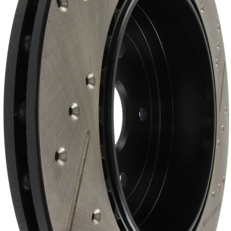 Stoptech 127.47030R - STO127.47030R - StopTech 08+ Subaru STI (Will Not Fit 05-07) Slotted & Drilled Sport Brake Rotor - Shipped in Europe - Tuningsupply.com