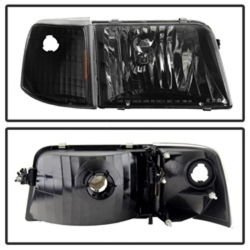SPYDER 9029363 - SPY9029363 - xTune Ford Ranger 93-97 Crystal Headlights w/ Corner Lights 4pcs Sets Black HD-JH-FR93-SET-BK - Shipped in Europe - Tuningsupply.com