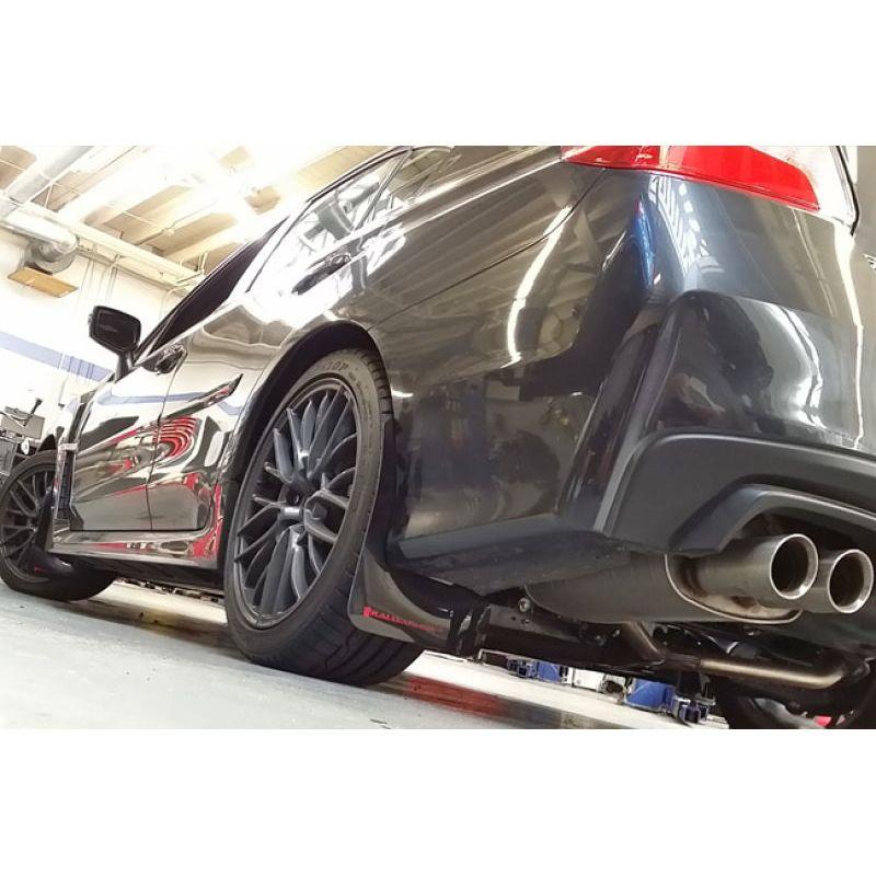 Rally Armor MF32-UR-WH/BLK - RALMF32-UR-WH/BLK - Rally Armor 15-21 Subaru WRX/STI White UR Mud Flap w/Black Logo - Shipped in Europe - Tuningsupply.com