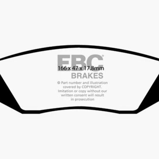 EBC ED91639 - EBCED91639 - EBC 06-09 Chrysler Aspen 4.7 Extra Duty Rear Brake Pads - Shipped in Europe - Tuningsupply.com