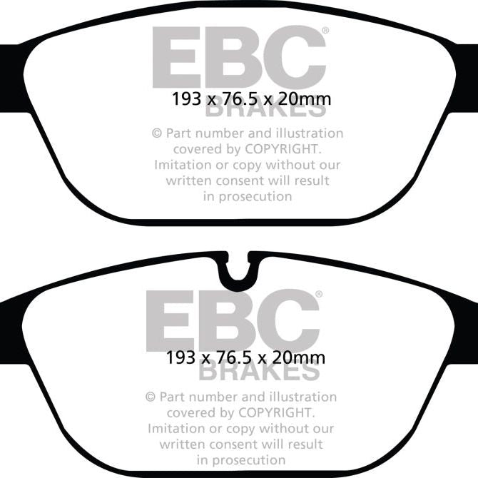 EBC DP42087R - EBCDP42087R - EBC 11-12 Audi A8 Quattro 3.0 Supercharged Yellowstuff Front Brake Pads - Shipped in Europe - Tuningsupply.com